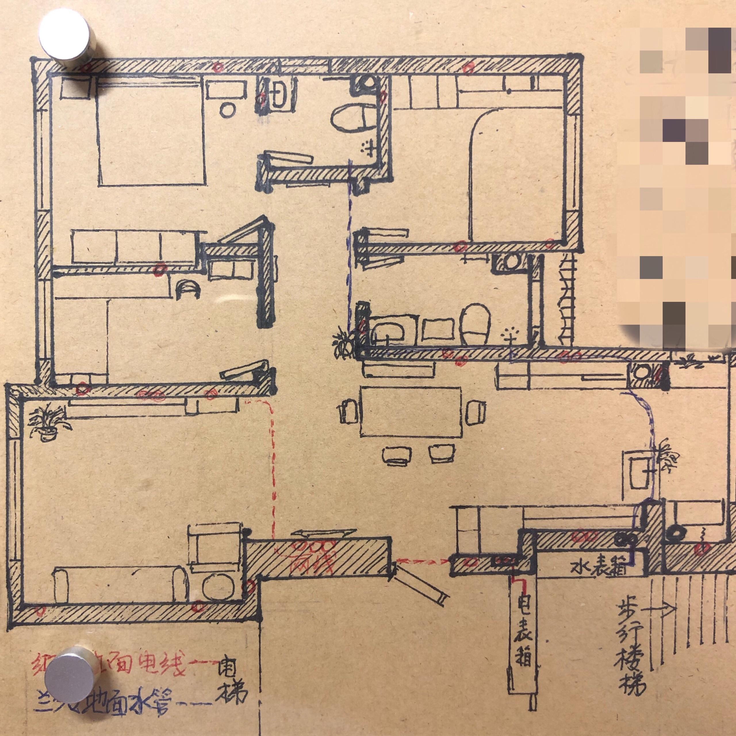 三室两厅电路走线图图片