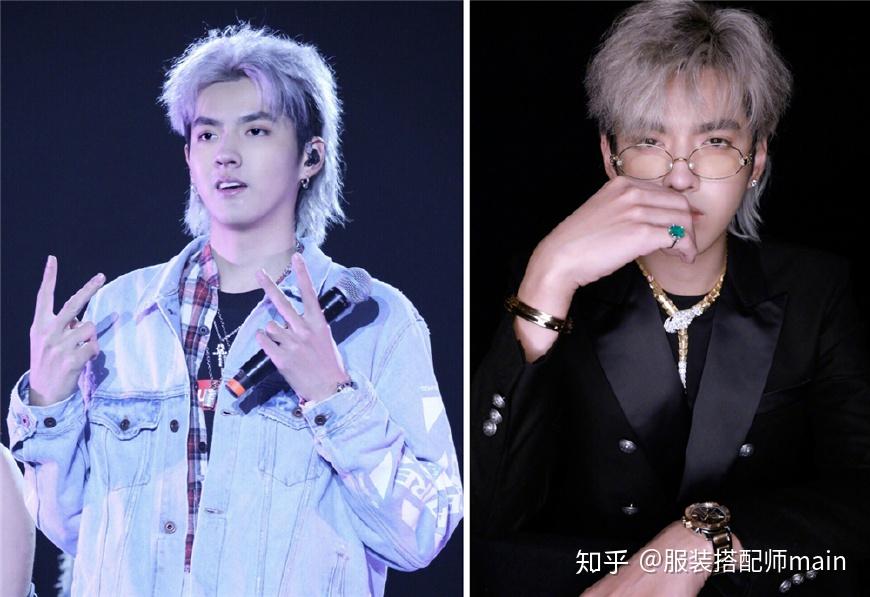 右边又被说像是模仿川普的发型一样,但是吴亦凡的颜都给hold住了,没