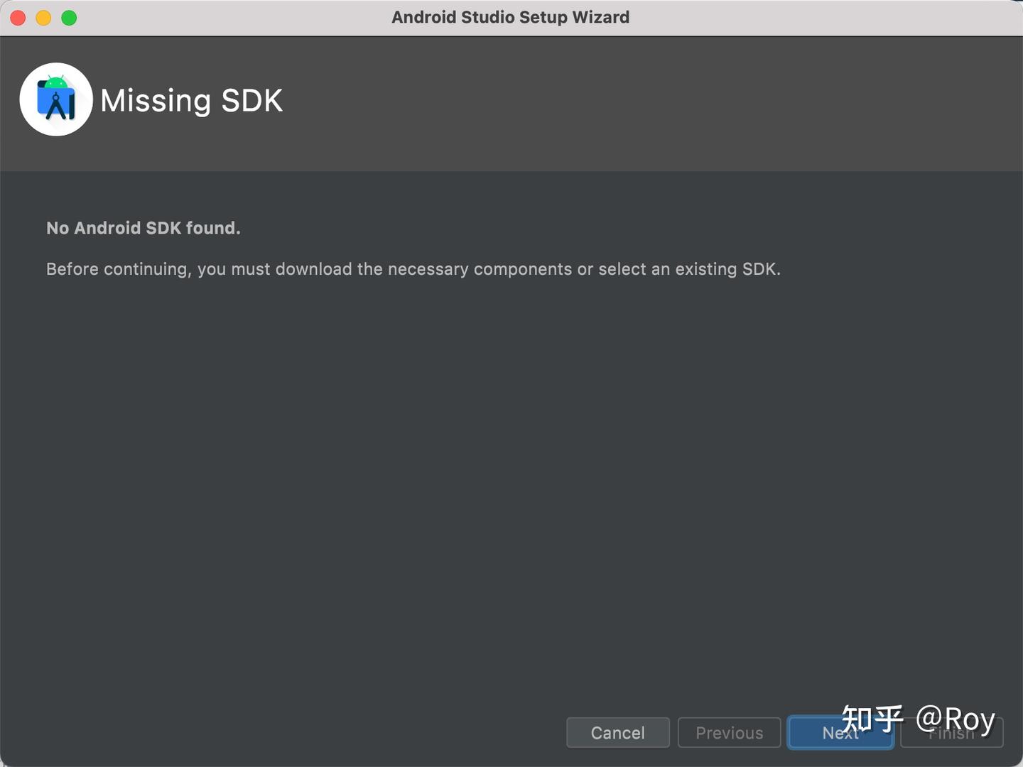 No Android SDK found or SDK emulator directory is missing - 知乎