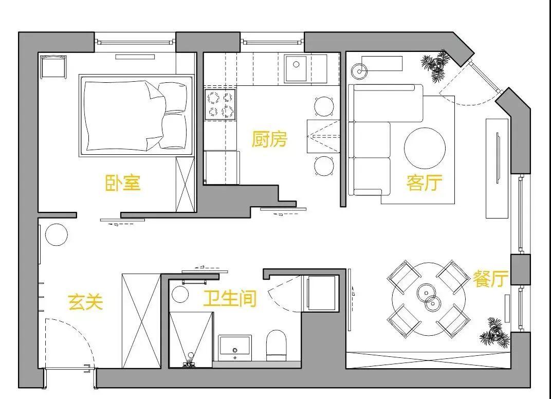 36平方房屋设计图图片