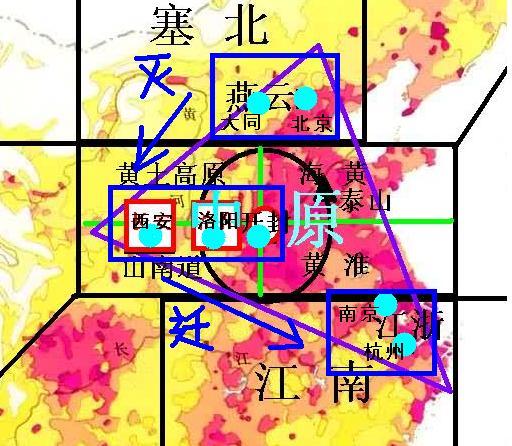 中国地缘政治[模型一]:古代中国空间结构并中州
