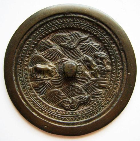 時代物 宋時代 古鏡 銅鏡 「薛仰峯造」 青銅 工芸品