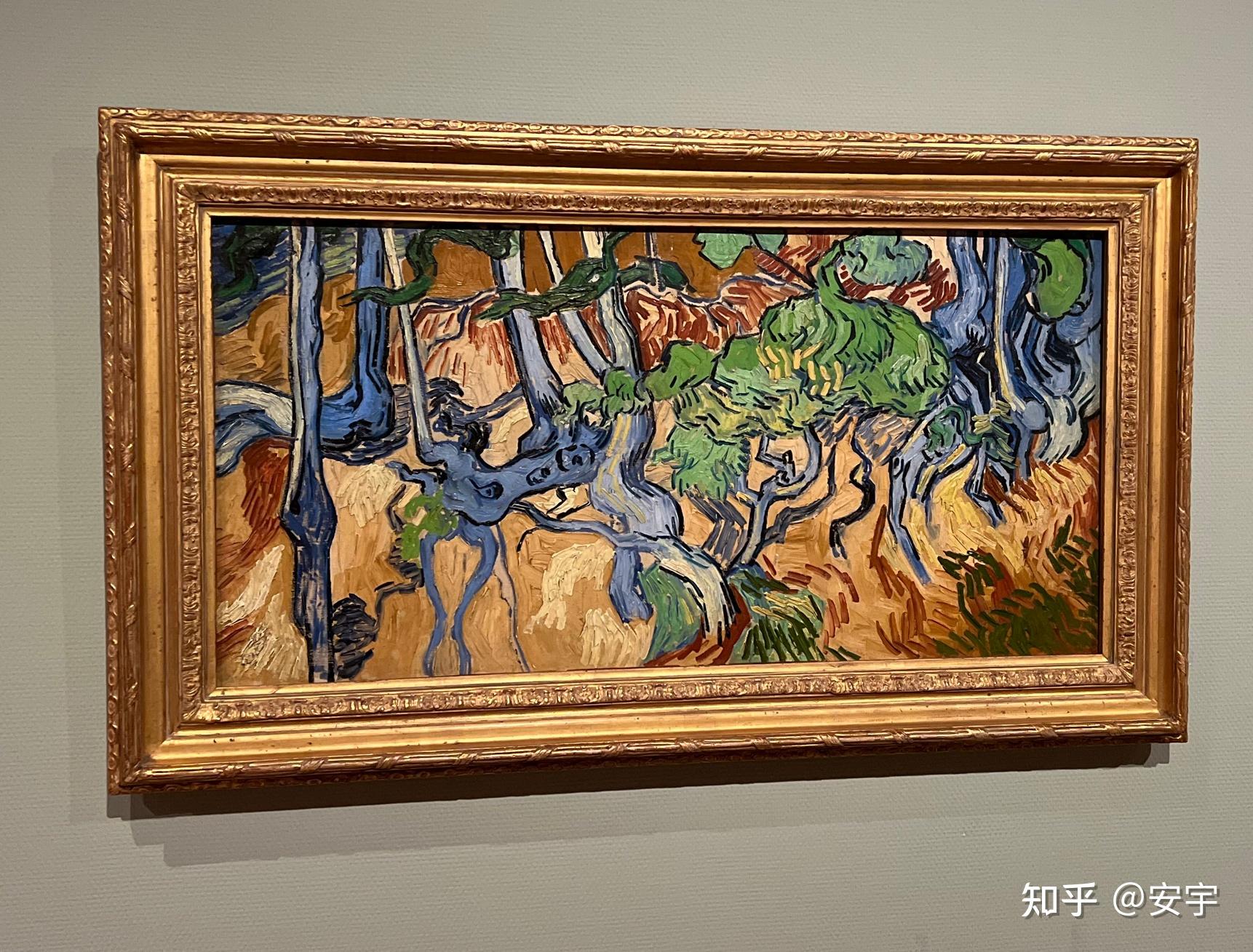 此画作也是梵高的大特写画作方式《树根》