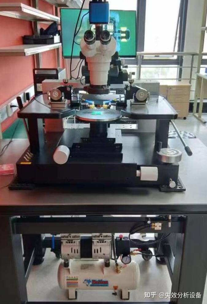 有矢量网络分析仪,探针台,射频探针座,射频线缆,射频探针组成.