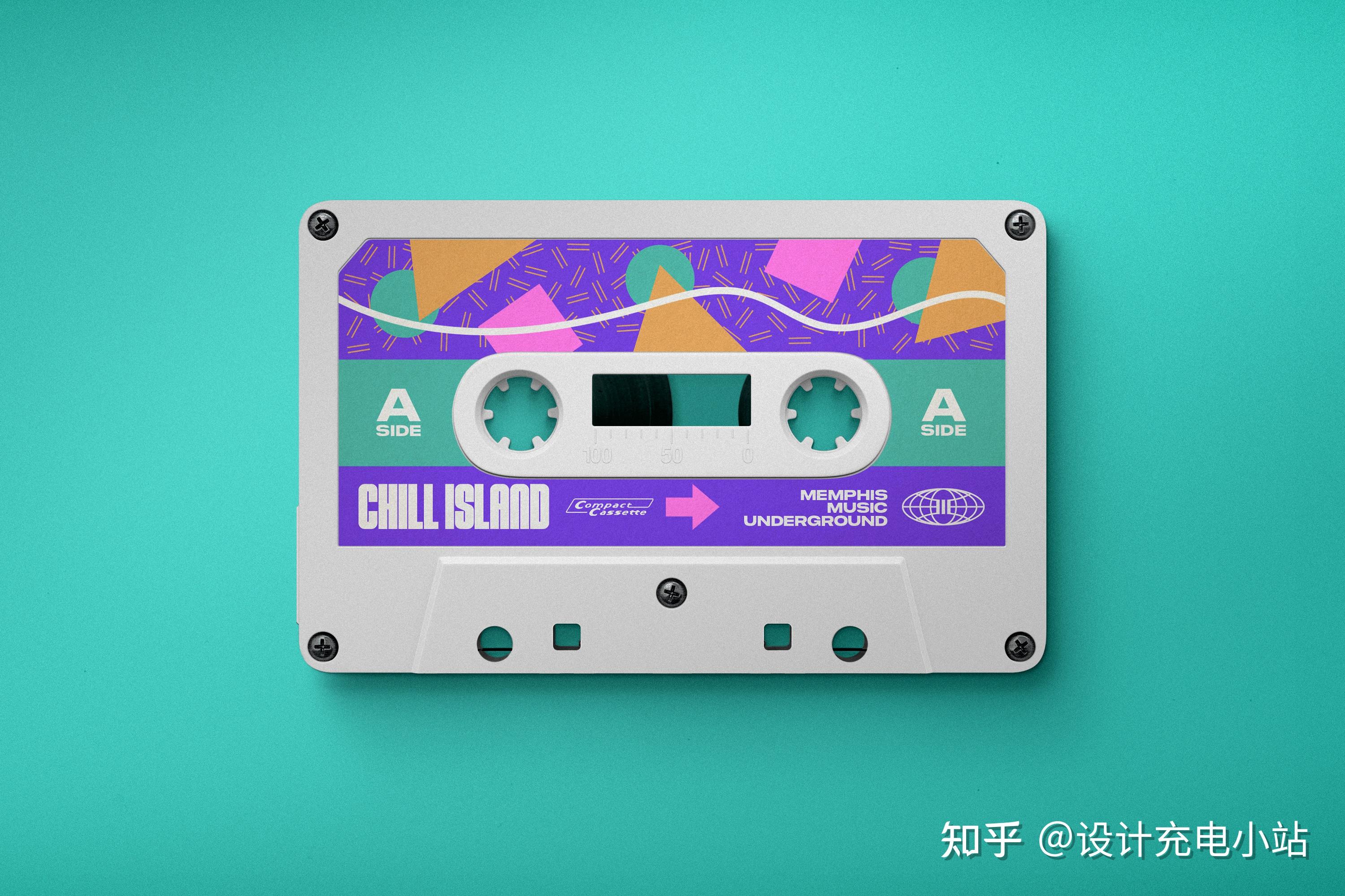 第10期17款复古炫酷盒式磁带包装ps样机设计套件附带标签