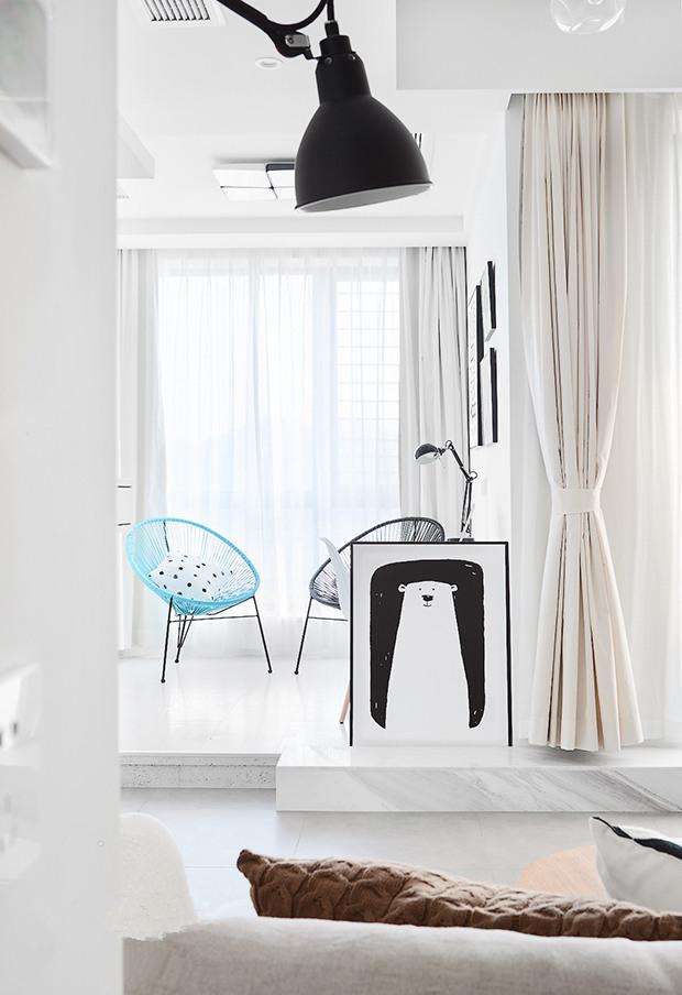 纯白色三房装修效果图