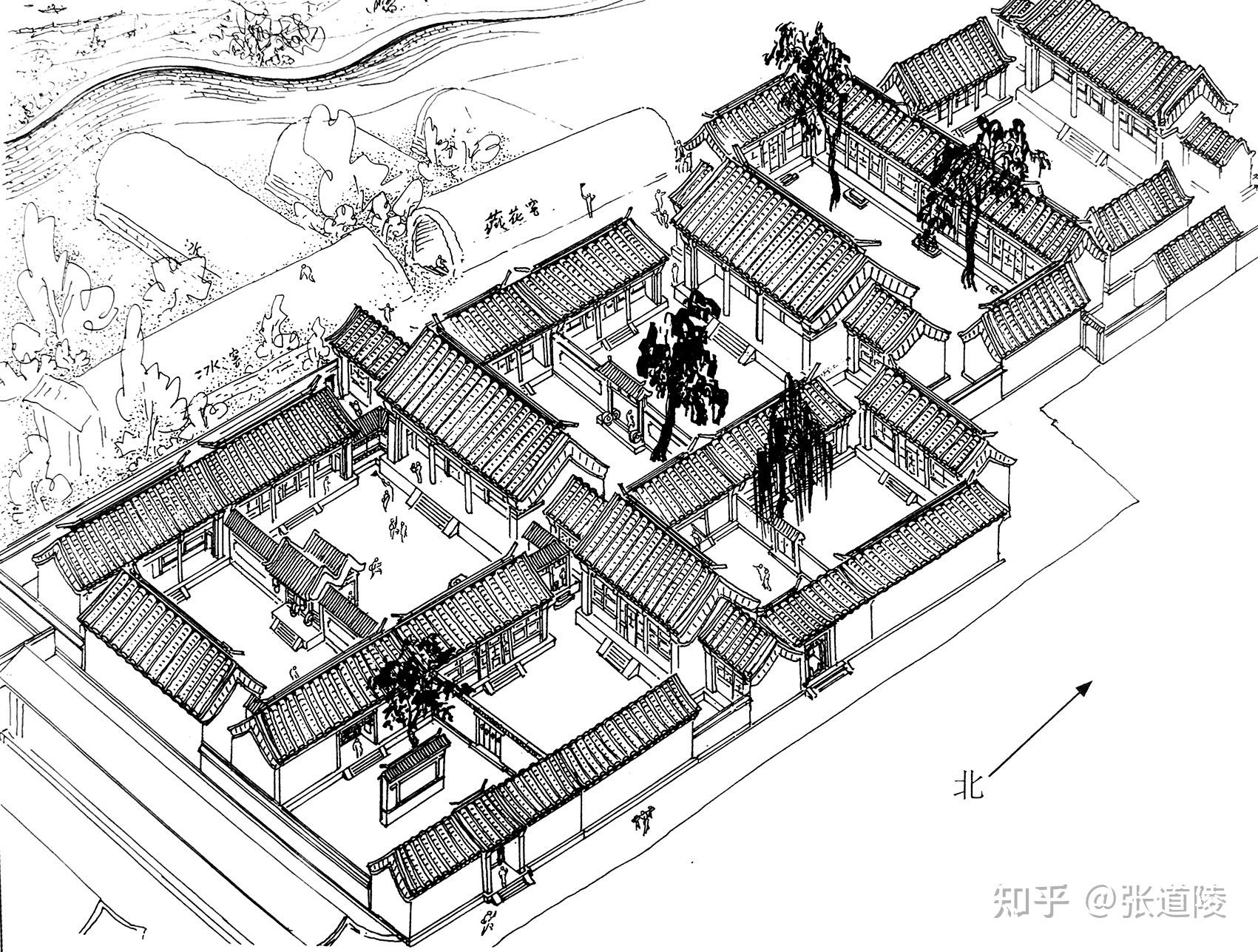北京的旧四合院平面图图片