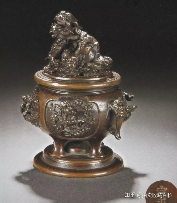 古銅◇ 塗金◇「明◇ 竇朱家藏清玩款 ◇ 八仙渡海図