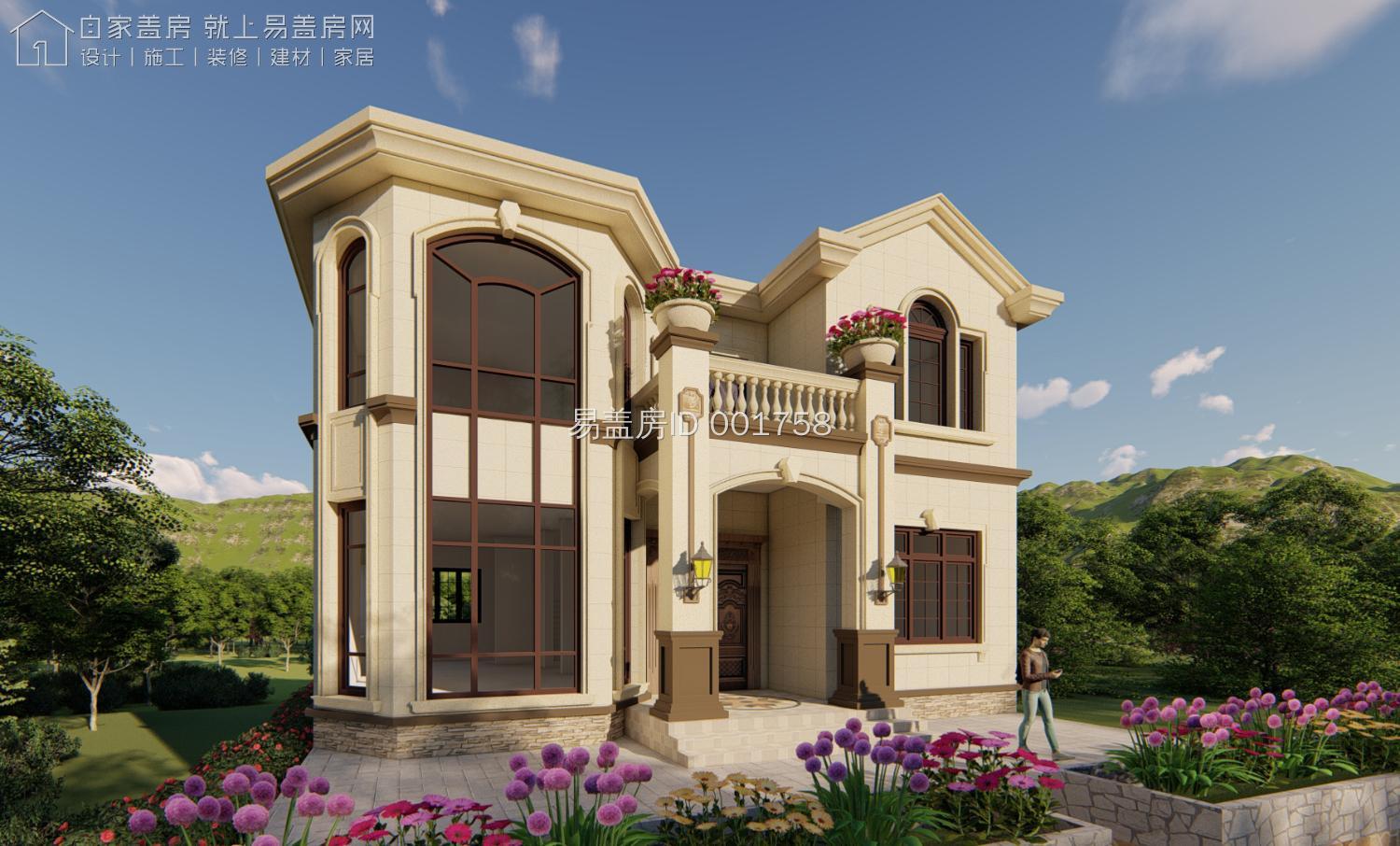 简约纯色易盖房湖北黄石122m15m欧式乡村别墅塑造典雅与浪漫的设计