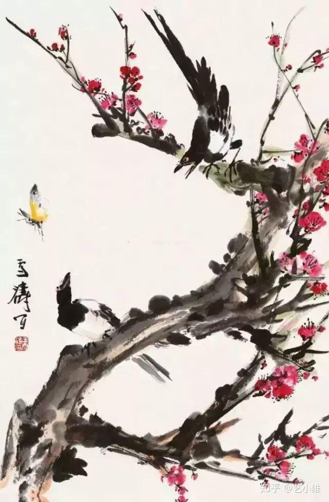 中国額 中国軸 王雪涛在銘 花鸟絵 近現代 中國古美術 中国額