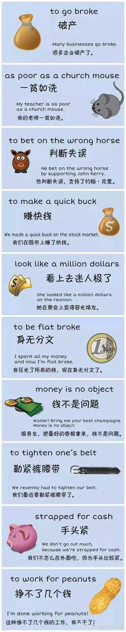 关于钱的谚语名言 英语 关于金钱的十条英文谚语 有关钱的谚语的英语表达