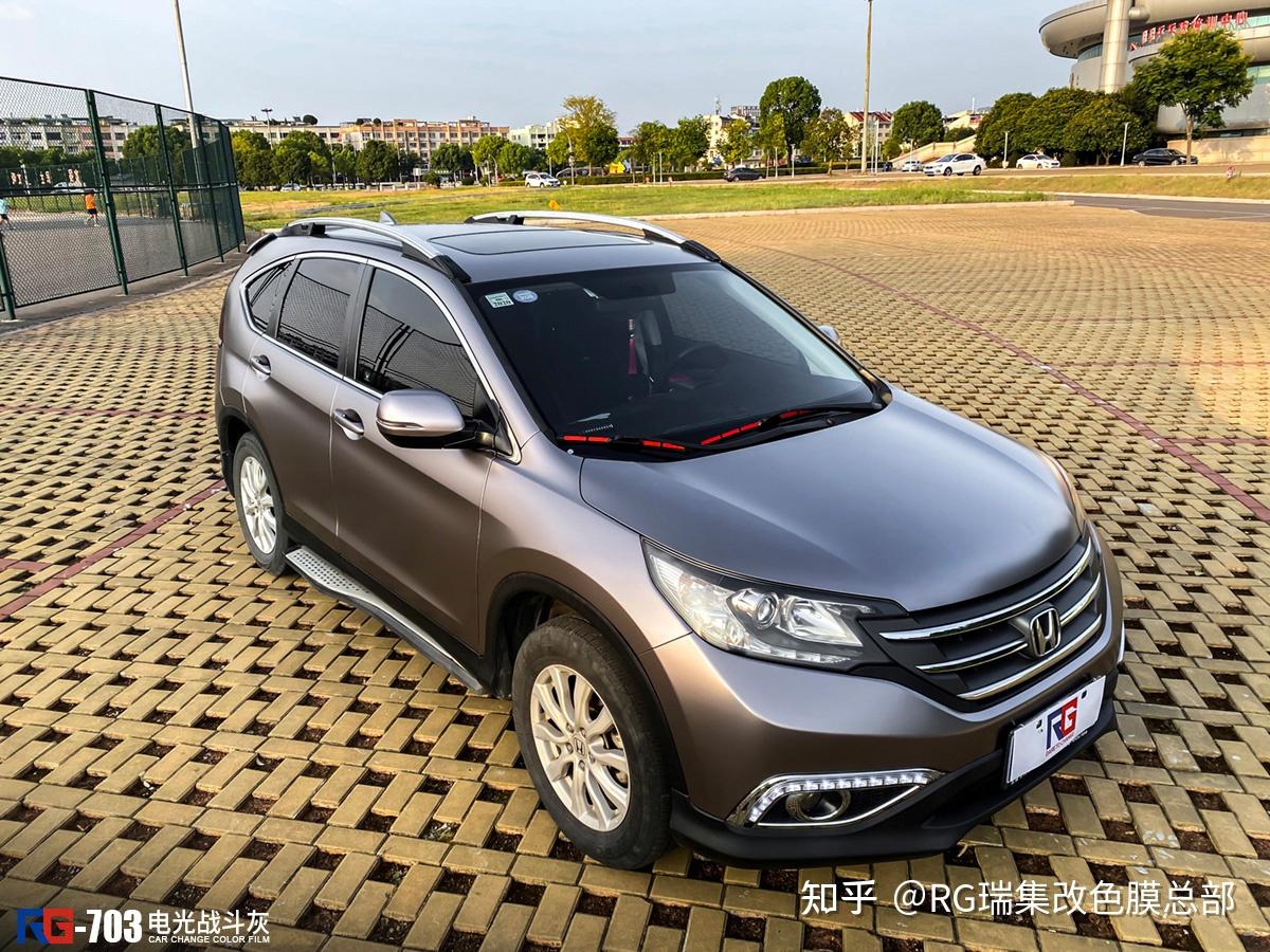 本田crv车身改色电光战斗灰rg瑞集改色膜浙江永康