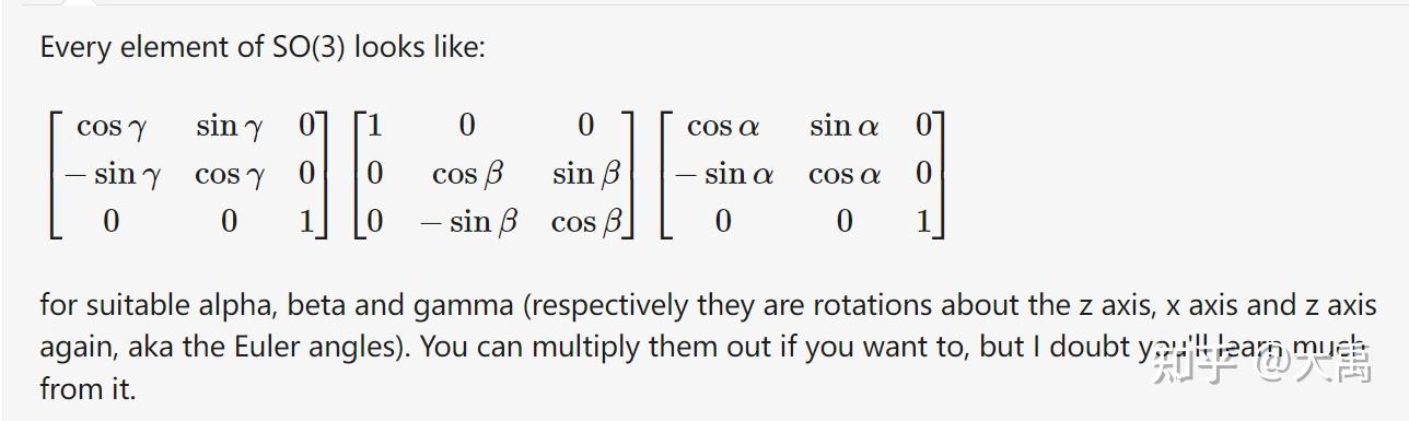 So3 Rotation Matrix 关于SO(3) - 知乎