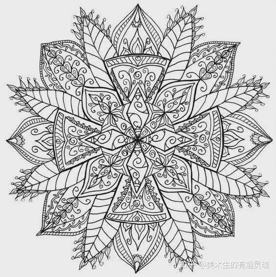 学会这几种花团黑白装饰素材简单易画你还怕考设计吗676767