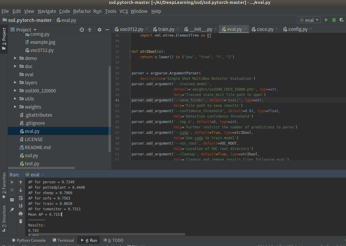 pytorch ssd模型训练 voc数据集