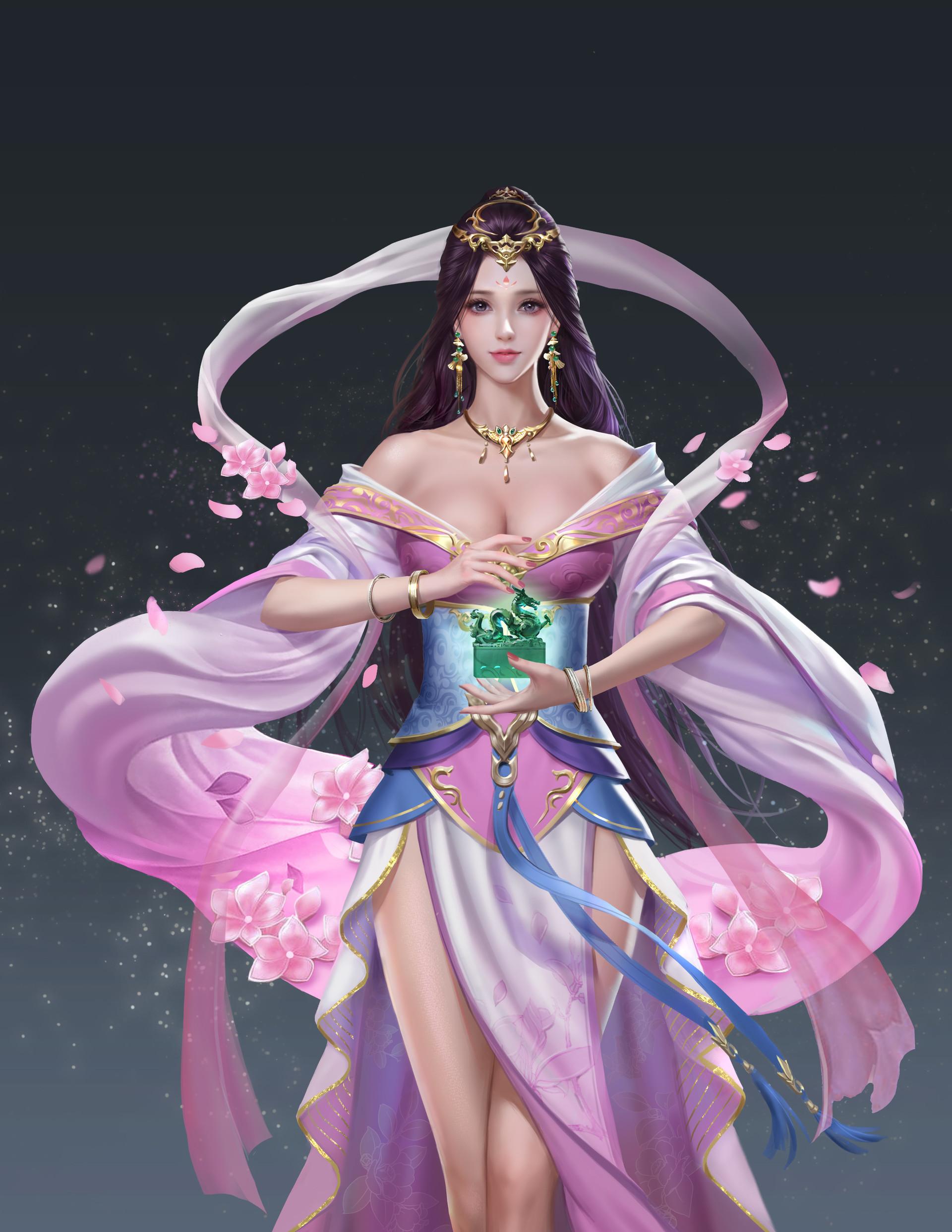 游戏中的美女 中国风图片