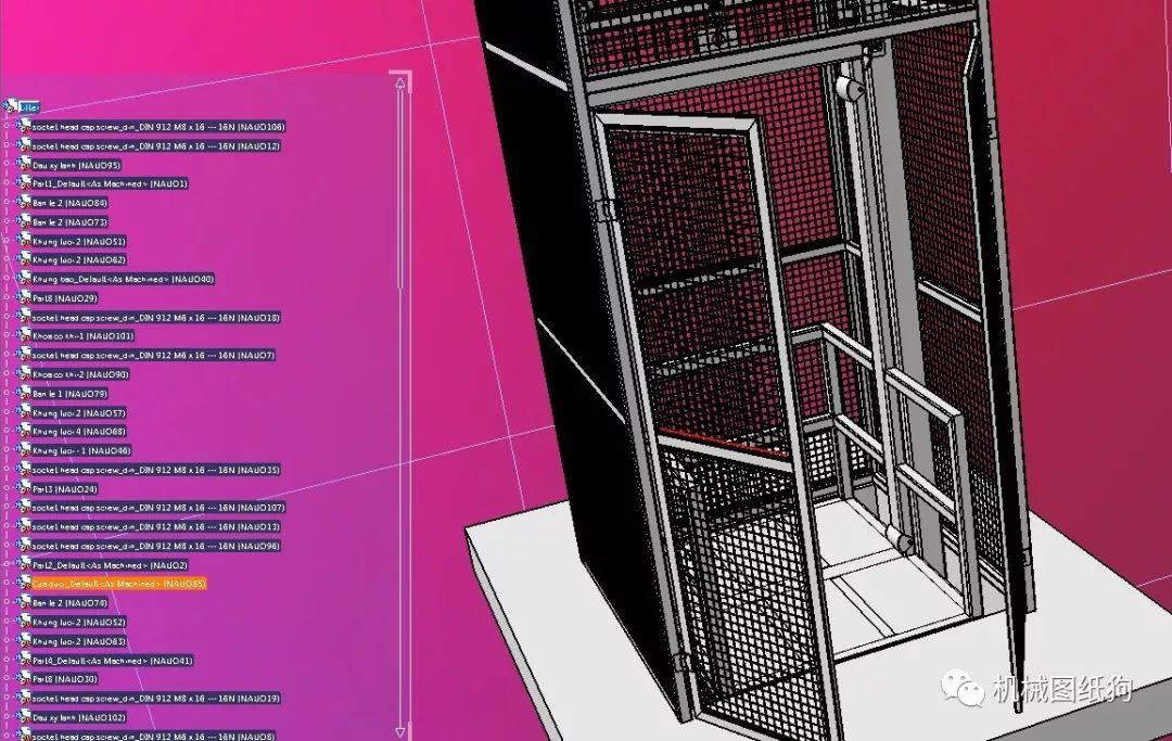 工程机械hitaco工业电梯提升机框架3d数模图纸step格式