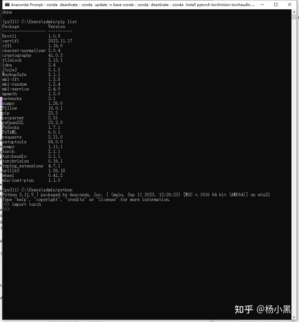 Python pip pytorch ps 