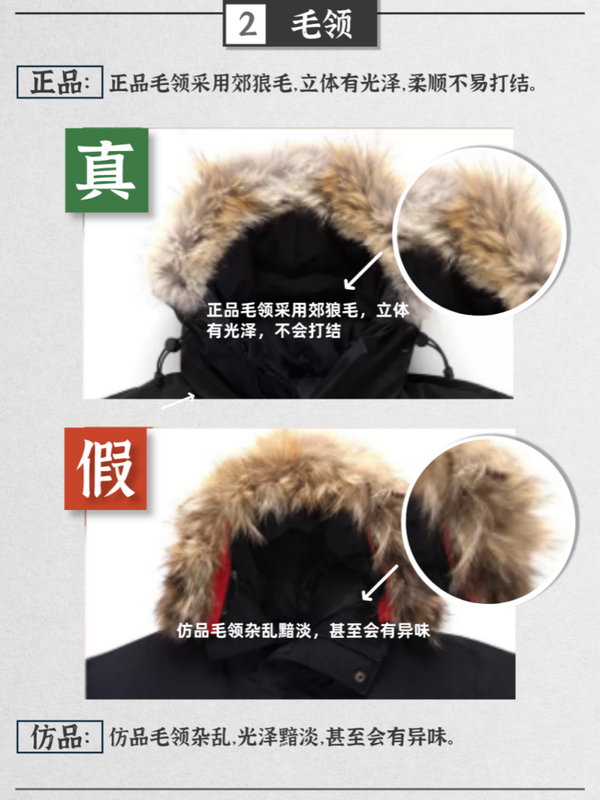 鉴定师干货揭秘|加拿大鹅羽绒服真假对比