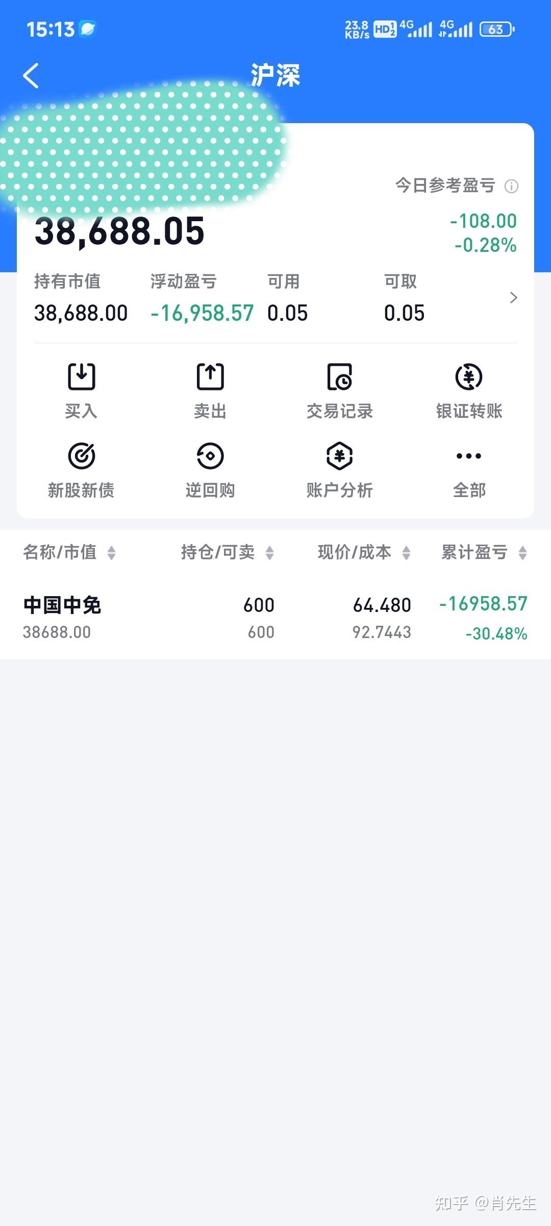 股票账户亏损30％记录下- 知乎