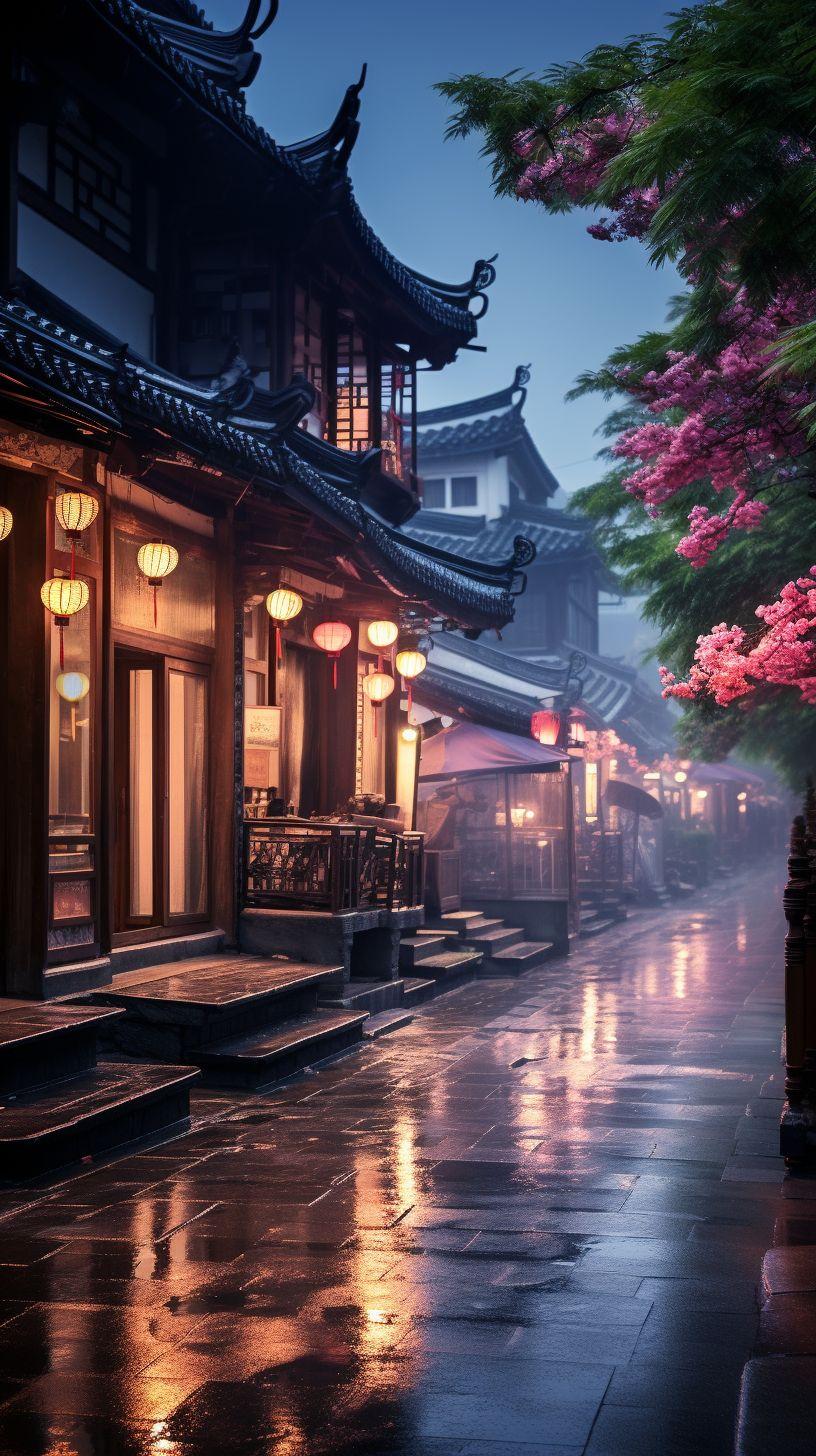 古风竖屏壁纸……高清无水印,风景建筑
