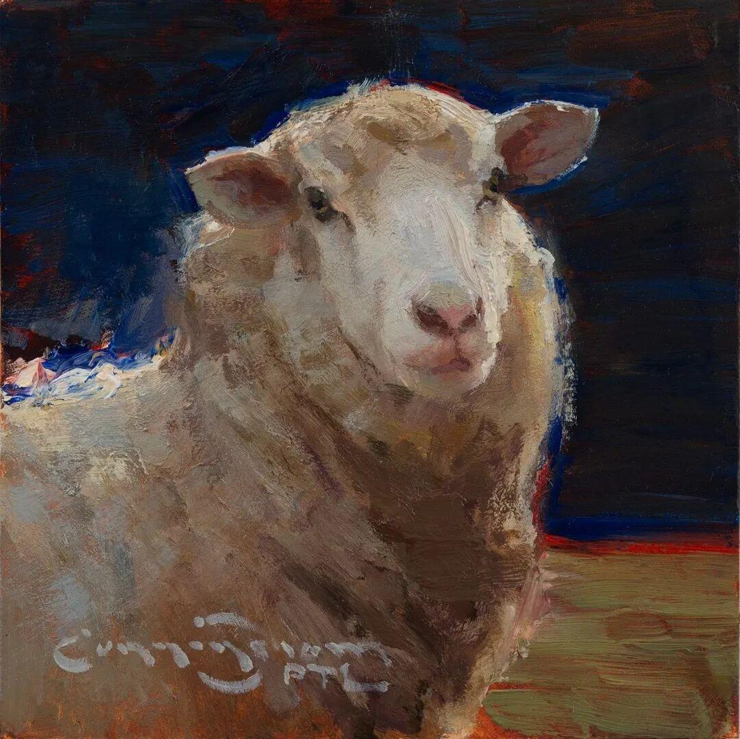 沉思中的羊| 美国画家T.J. Cunningham - 知乎