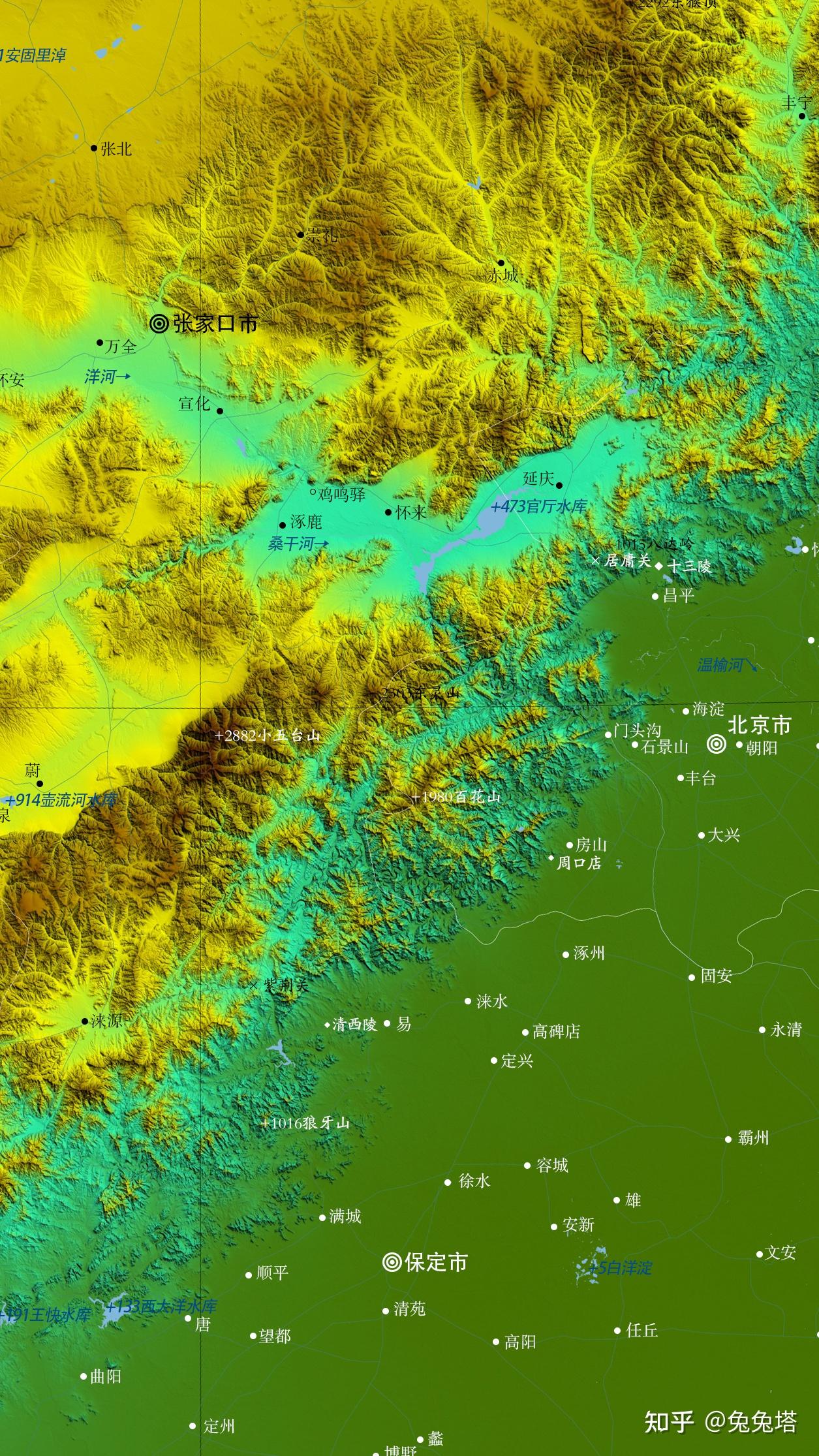 地图爱好者的福利2:山河四省同图呈现,大尺寸高程图等你鉴赏 - 知乎