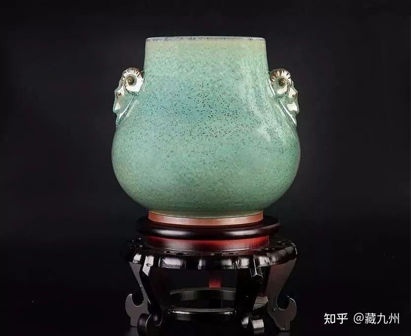 钧瓷吉祥中华尊炉钧金斑釉一门双国大师