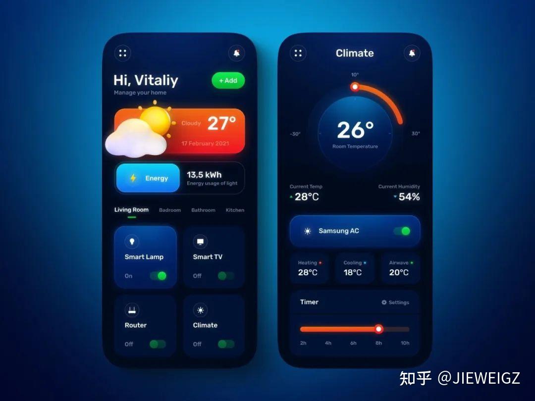 智能家居APP界面设计灵感 - 知乎