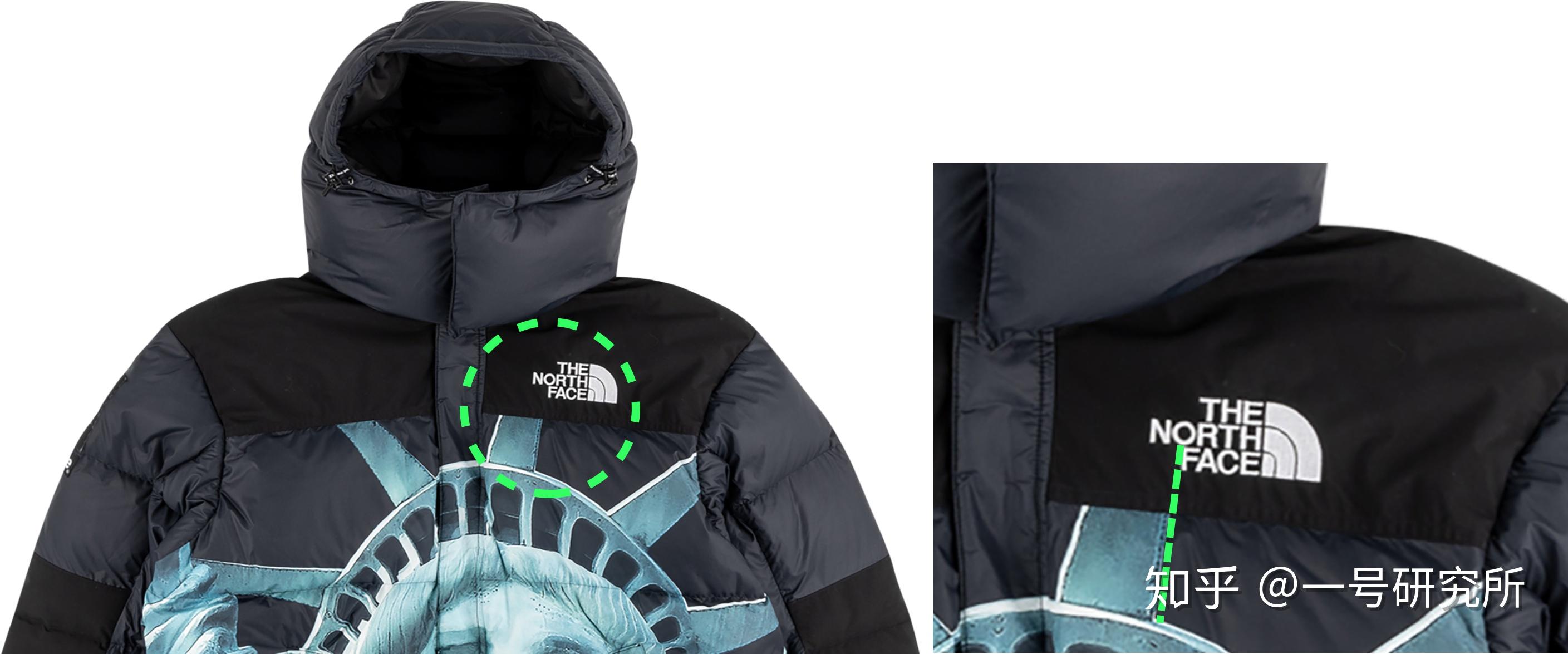 supremexthenorthface自由女神羽绒服真假如何鉴定