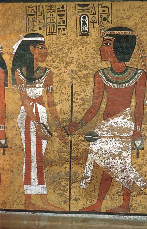 埃及帝王谷法老墓图坦卡蒙墓kv62墓室壁画近100幅图