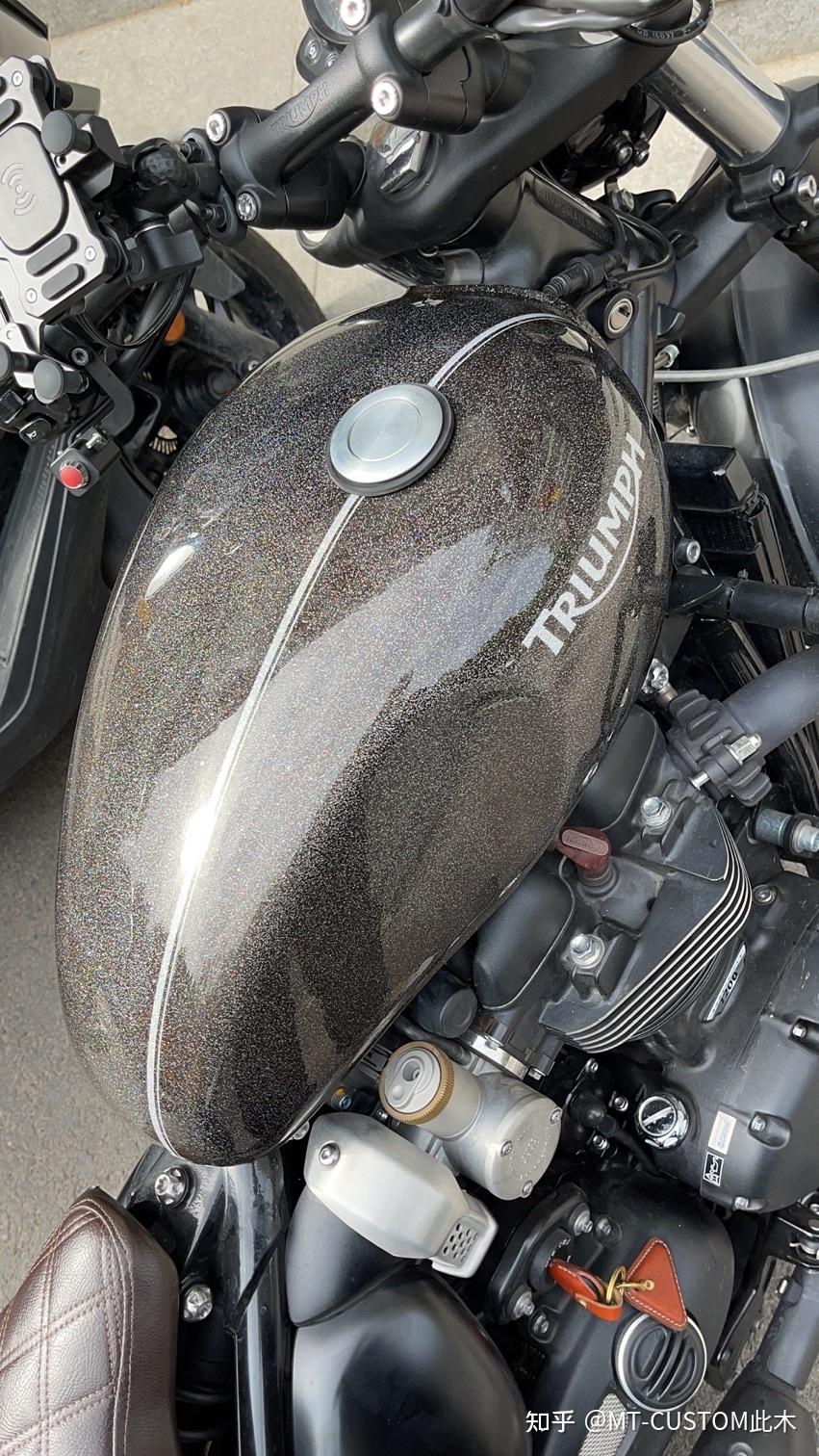凯旋triumph油箱改糖果漆