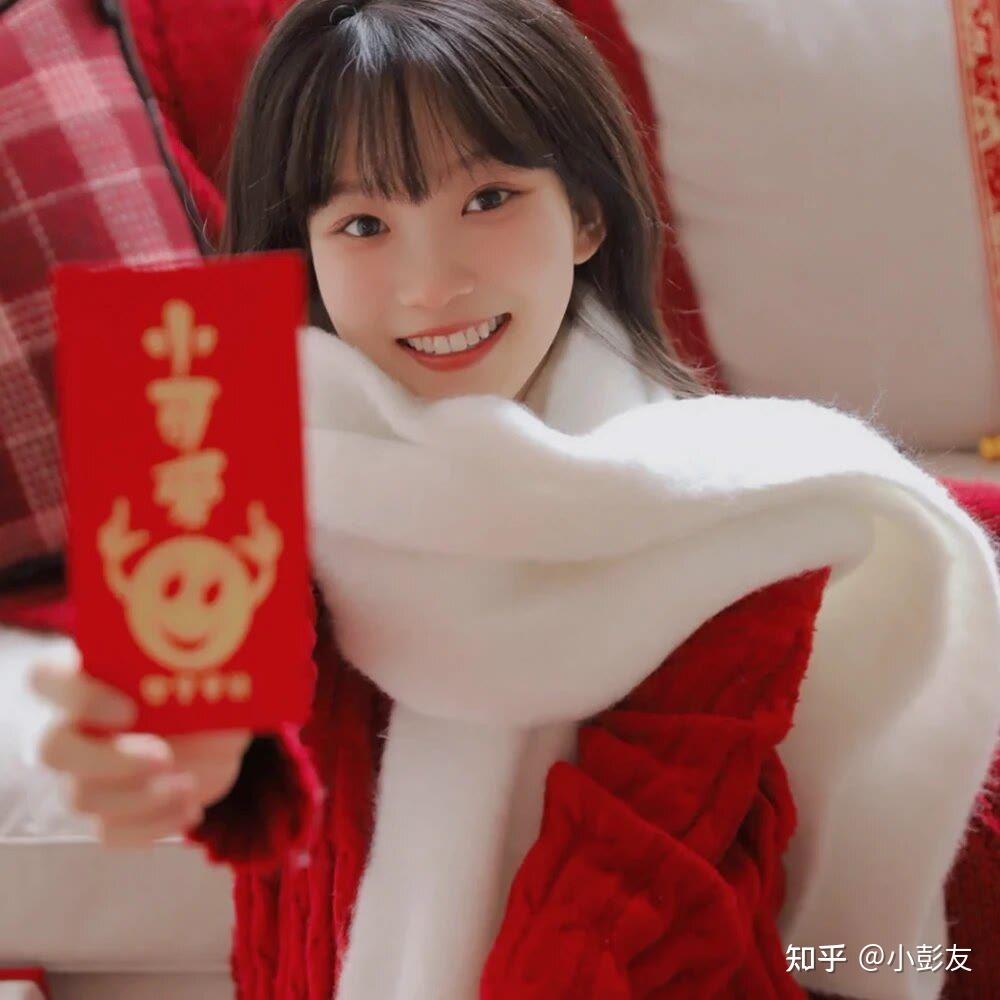 过年专用红色系女生头像