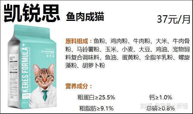 这款粮是凯锐思销量最好的粮之一,鱼肉味成猫粮.49元/1.