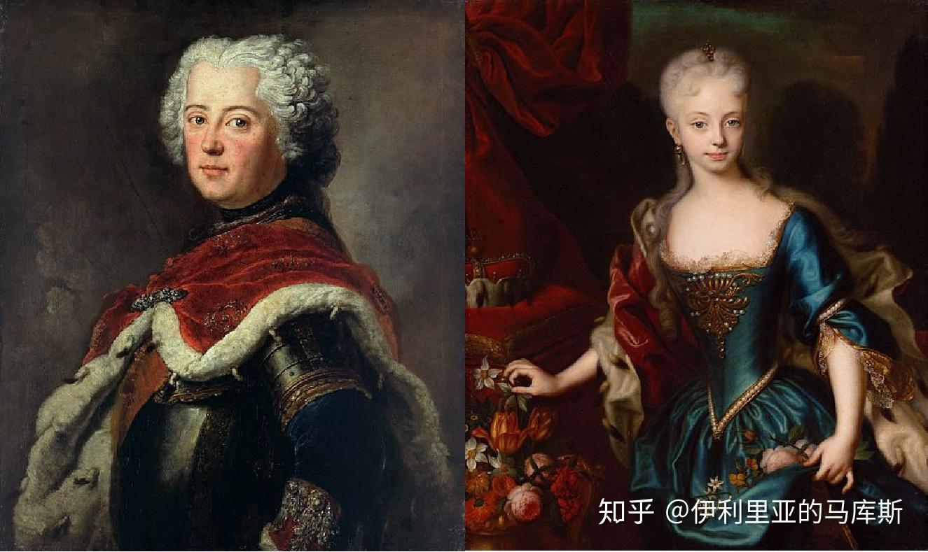 从左到右:年轻时的腓特烈和特蕾莎,两个冤家差点结为夫妻他缓缓的坐