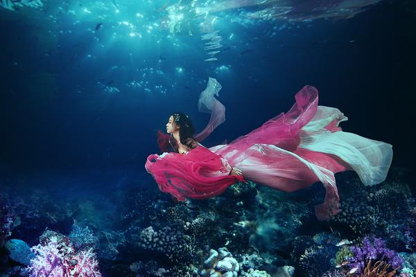 精选送你一只七秀美人鱼剑网3七秀水下惊艳cos