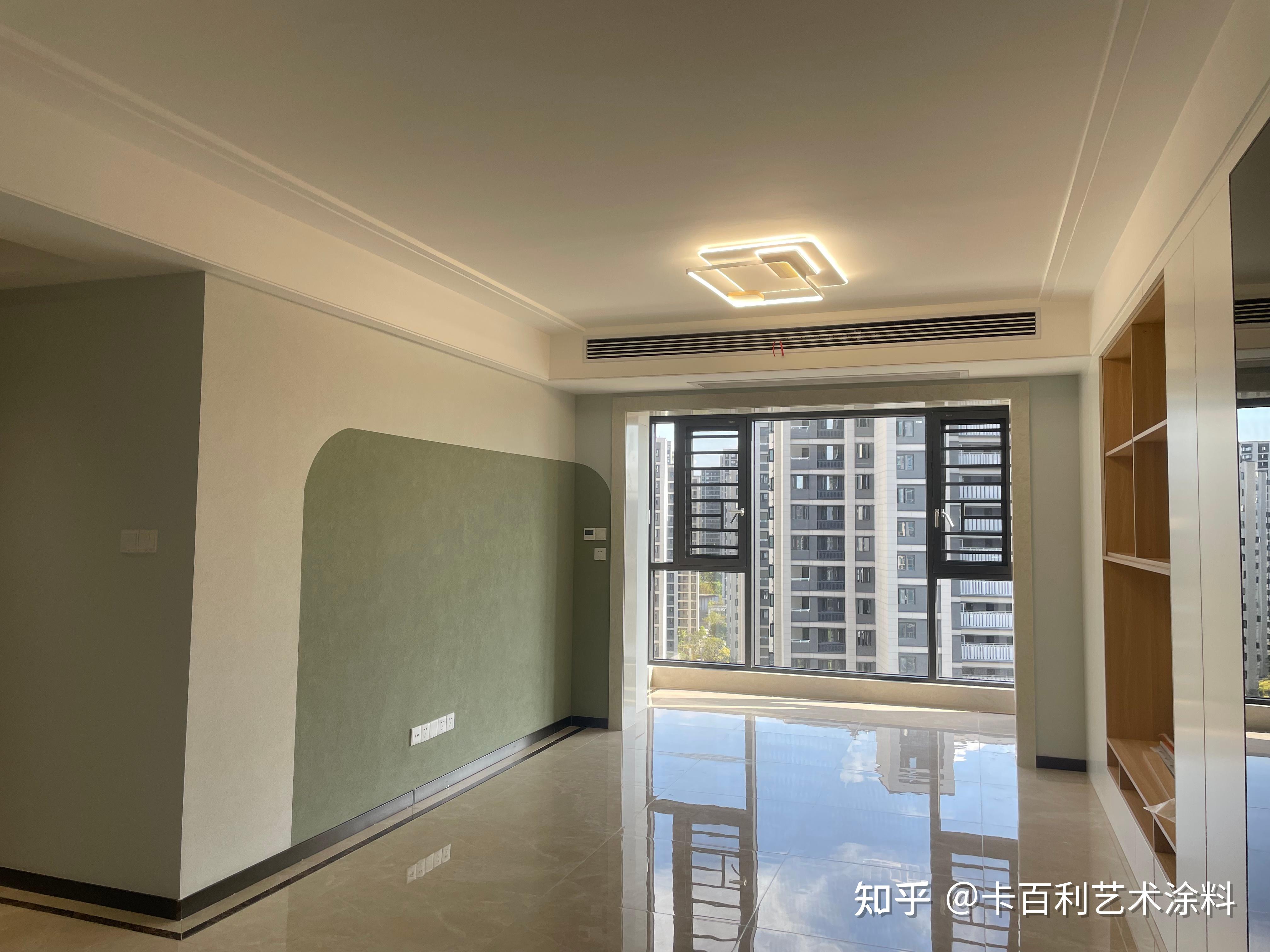 北欧原木风装修| 115㎡精装房乳胶漆改艺术漆效果图,爱了 - 知乎