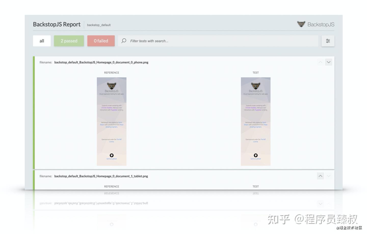 Backtest Ui UI自动化测试神器——BackstopJs,了解一下! - 知乎