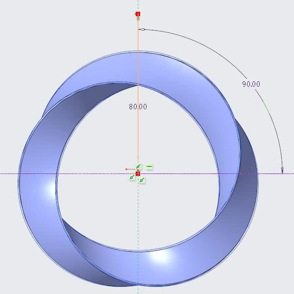 proecreo建模实例教程乌比莫斯之环教程表达式扫描特征