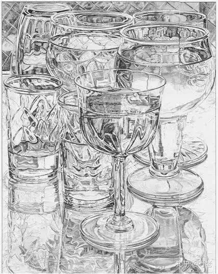 素描静物玻璃怎么画?这里有玻璃技法表现大全!