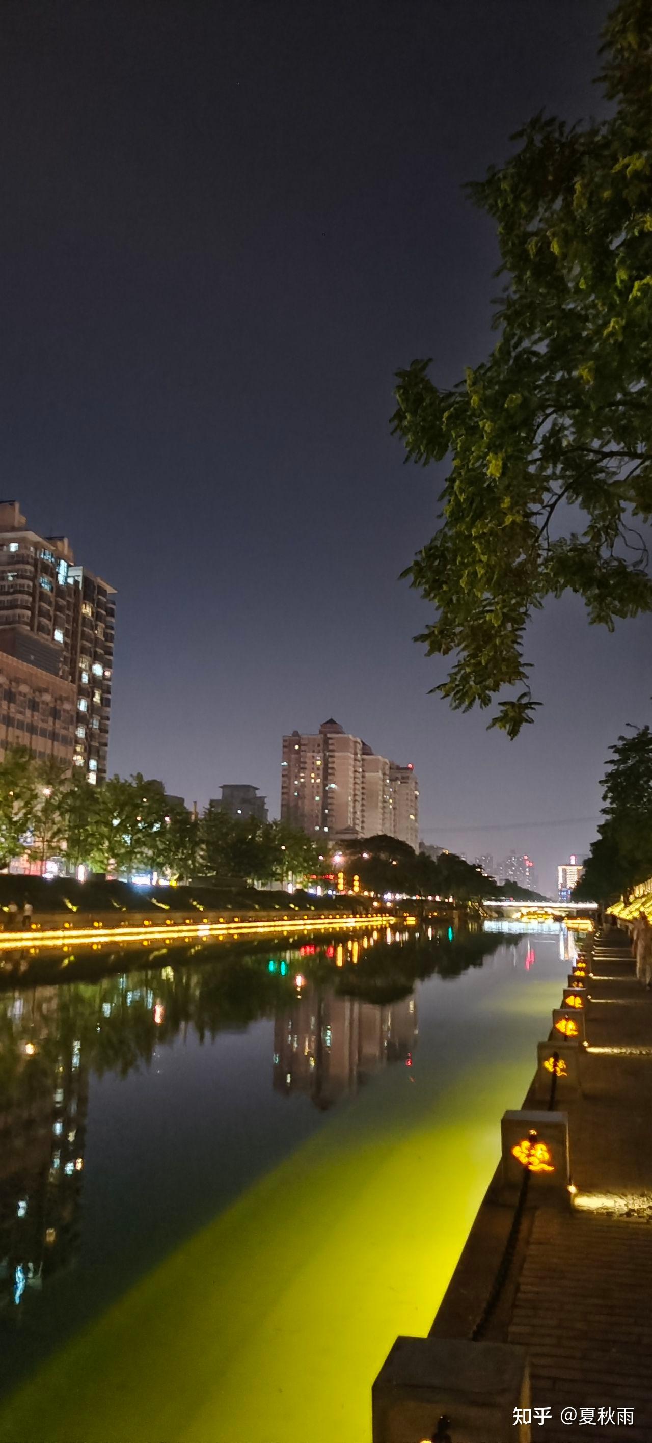 西安夜景 护城河图片