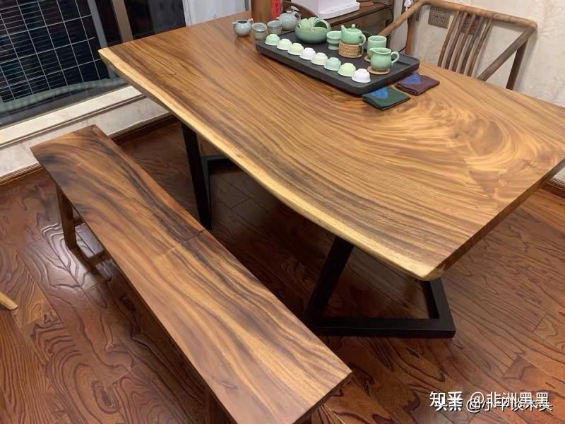 以天然环保著称的南美胡桃木大板茶桌，你喜欢吗？ - 知乎