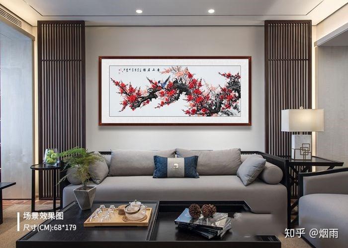 客厅沙发后面墙上挂什么画好 彰显墨香的国画花鸟画 - 知乎