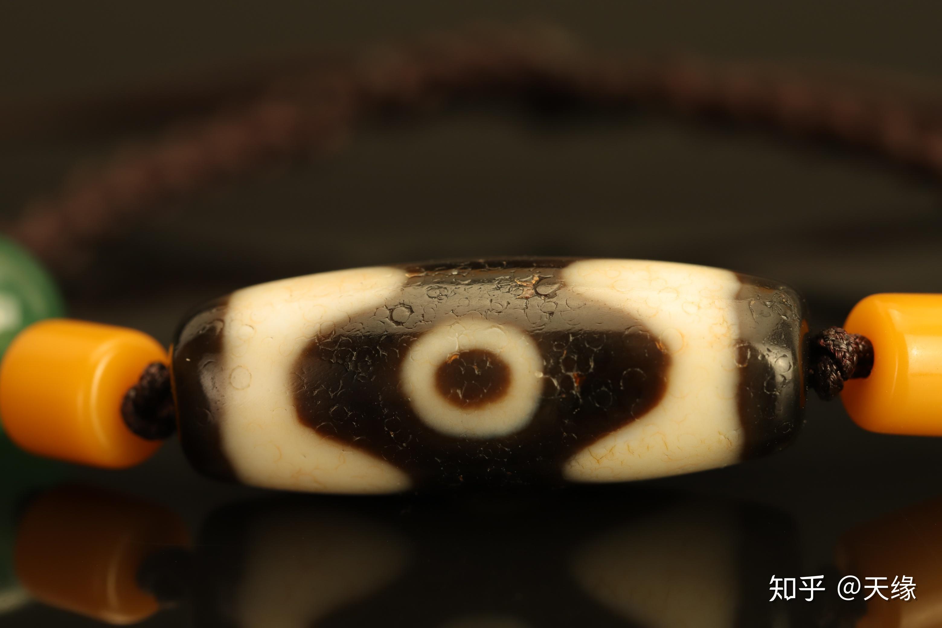 虎牙三眼天珠手串