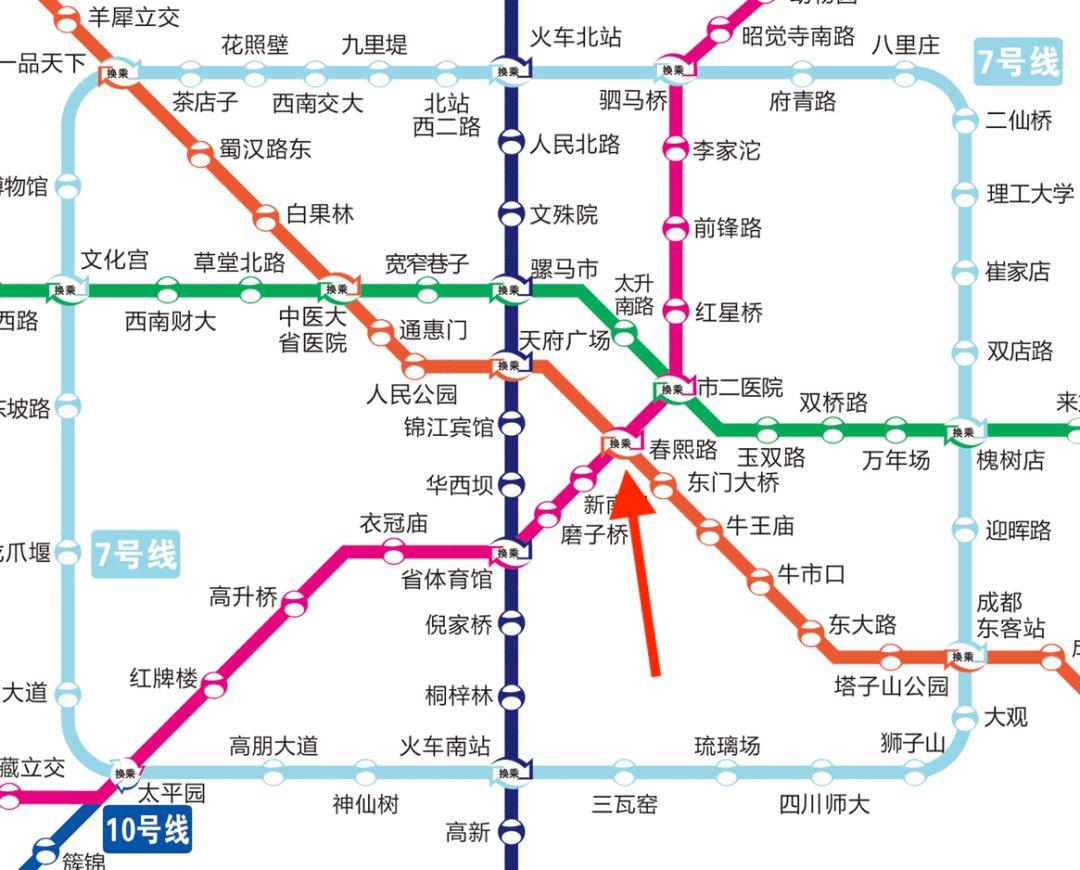 春熙路地铁路线图片