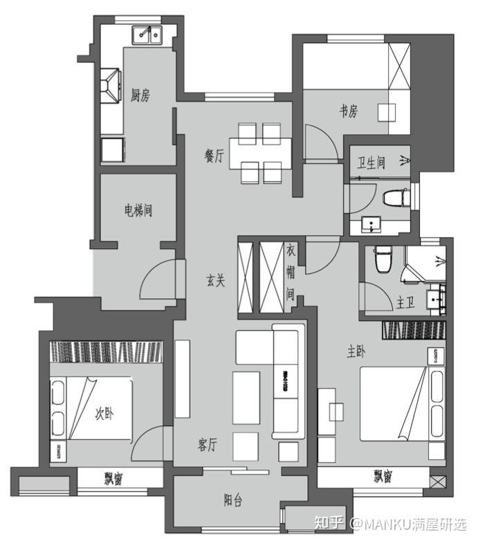 满屋研选 | 108㎡三室两厅,她用实木深色系家具,打造环保、舒适的莫克森林系空间 - 知乎