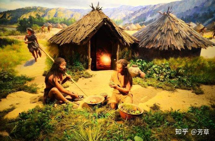 半坡居民使用半地穴式圆顶房屋.