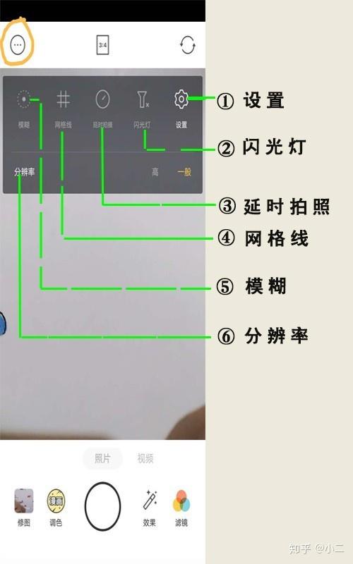网格线:点击网格线,画面会出现九宫格,人的注意力一般集中在网格线