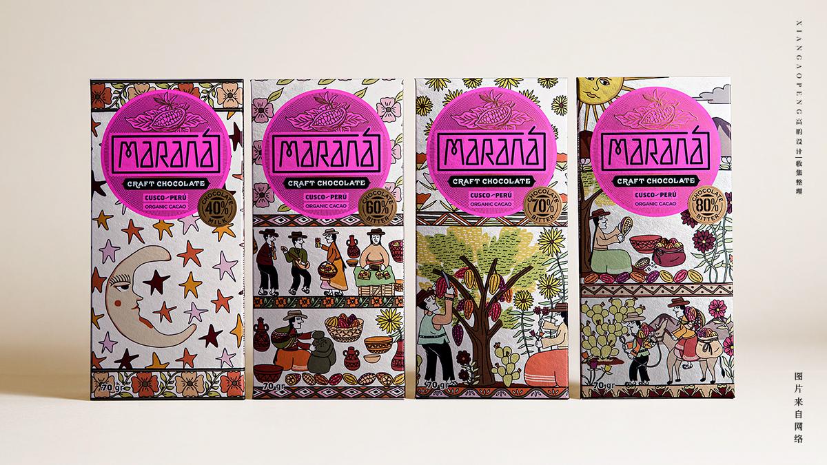 手绘创意风格的食品巧克力包装设计