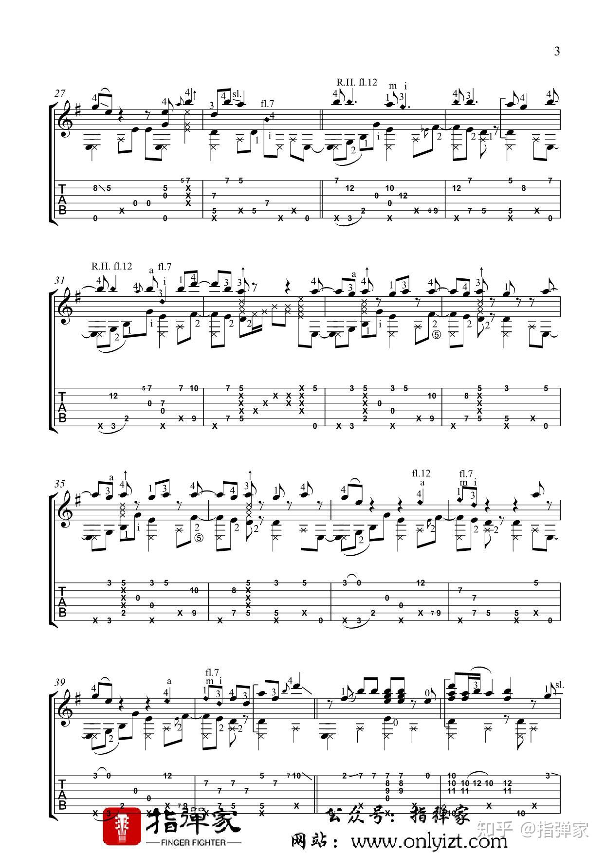 谱大师级beatitmichaeljackson吉他指弹独奏